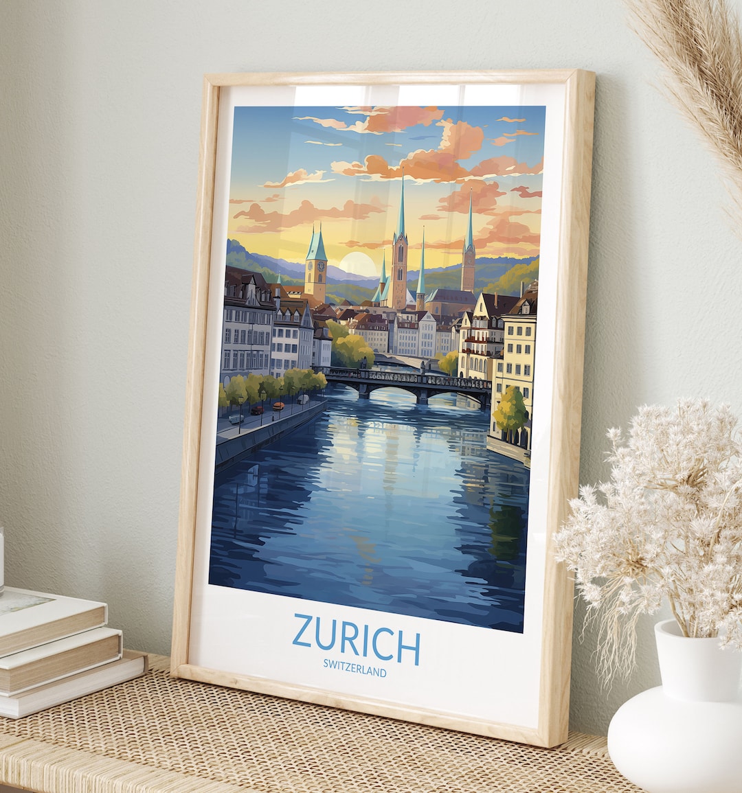 Zurich Print No 5, Affiche de Zurich, Zurich Wall Art, Zurich Art Print