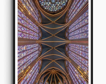 Paris Print, Sainte-Chapelle Cathedral, Travel Gift, Travel Poster, Europe Print, Paris Photography, Housewarming, Wall Art, Architecture