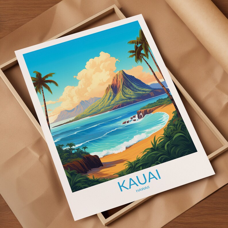 Kauai Print No 3 Kauai Poster Kauai Wall Art Kauai Art Etsy