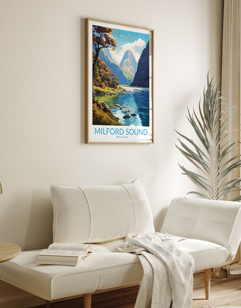 Milford Sound Mountains Art Print