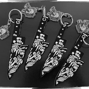 King Guro: Dead Reflection Flight Tag | Knife Jet Tag  | Acrylic Charm Attachment
