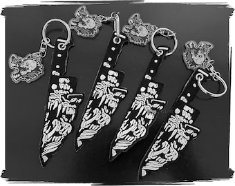 King Guro: Dead Reflection Flight Tag | Knife Jet Tag  | Acrylic Charm Attachment