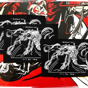 King Guro: I Deserve This Skull Patch | Screen Printed Patches | Hand Sew Fabric Patches
