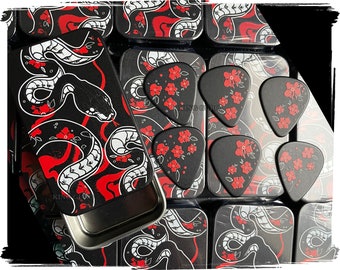 King Guro: Snake Guitar Pick Tin | Includes 6 Heavy Picks