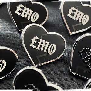 King Guro: Emo Pin &lt;/3 | Broken Heart Hard Enamel Pin
