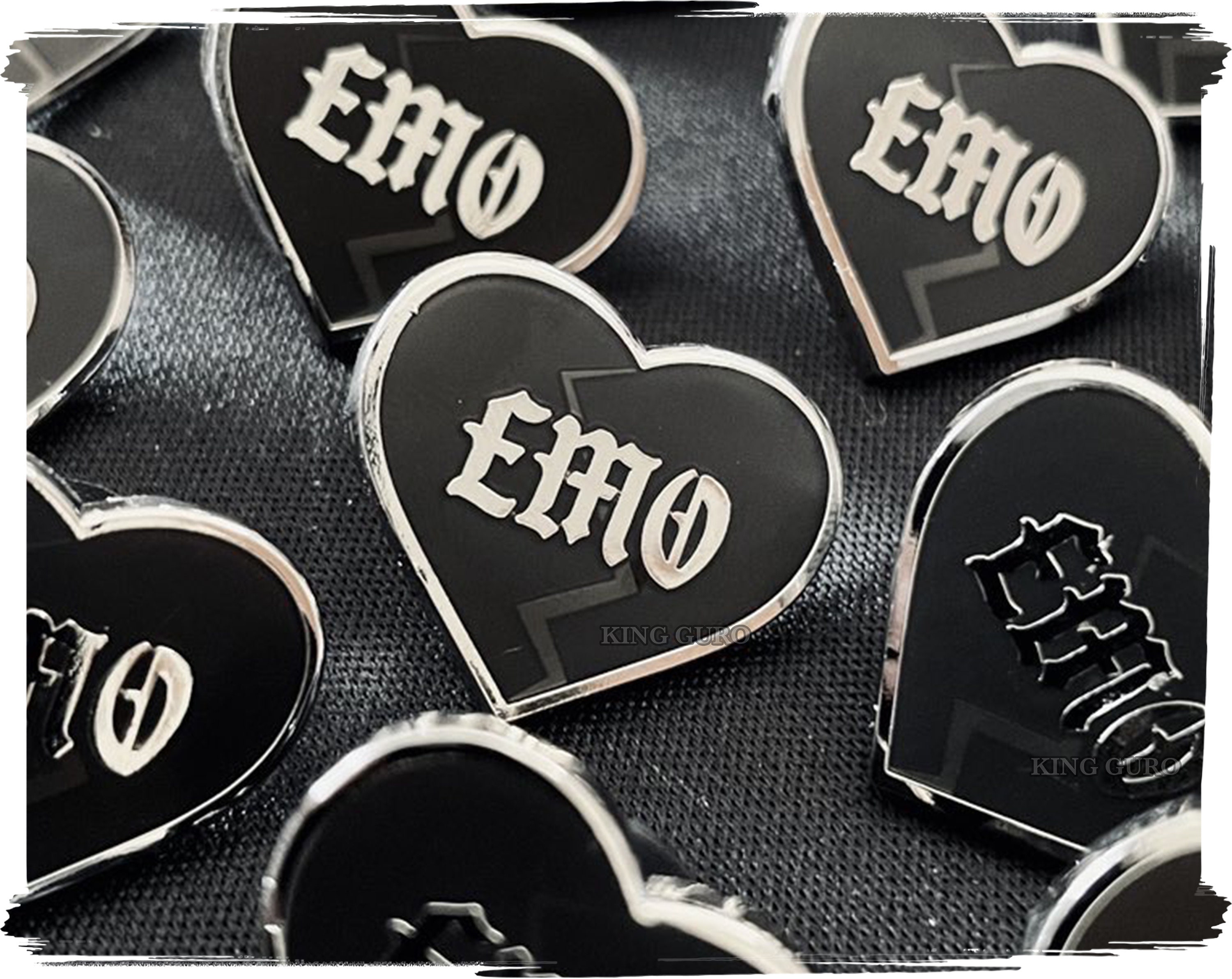 Elder Emo Drip Heart Enamel Pin