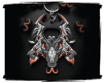 King Guro: Baphomet Goat Bottle Opener Keychain