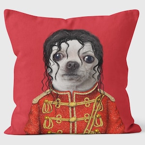 Pets Rock Pop Super Soft Faux Suede Decorative, Printed Funny / Fun Animal / Dog / Chihuahua Cushion Cover for your Sofa Chair or Bed