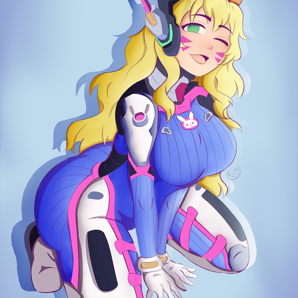 Print A5 Lucoa x D.VA Maid Dragon x Overwatch