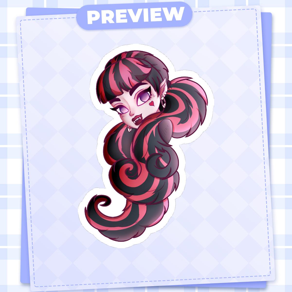 Monster High Draculaura Sticker PREORDER - Etsy