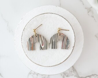 Boho neutral earth tone earrings, Galentines day gifts for best friend gift for her, trendy jewelry 2023, everyday earrings gold, arch