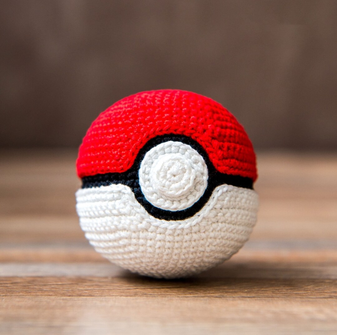 Pokemon Ball Crochet Pattern PDF, Amigurumi Pokemon Ball, Crochet