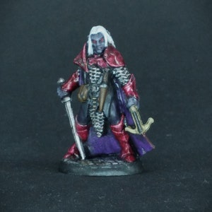 Reaper Metal Miniature Dark Elf Male Warrior Drow Ranger Painted