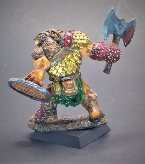 Figurine Gnoll Warrior Reaper Bones - Guerrier Humanoïde à La Hache, 40mm, Pour Jeux De Rôle (D