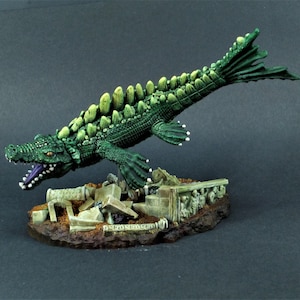 Reaper Miniatures Bones 5 Crocosaurus Sea Monster Unreleased Painted