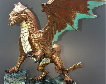 Reaper Bones Miniatures Kyphrixis, Gargantuan Copper Dragon Painted