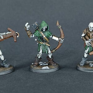 Bones: Skeleton Guardian Archers (3 Miniatures) - Reaper Miniatures Unpainted Polymer Figures - View #5