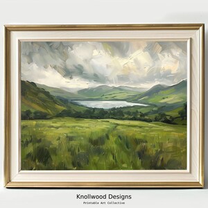 Vintage Landscape | Spring Meadow | Rustic Country Field | Digital Download | Various Sizes Available