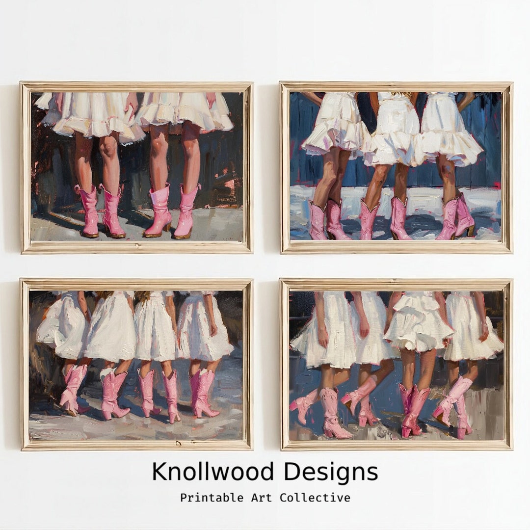 retro cowgirl art prints - set of 3 - digital download... Set of 4 | Western Cowgirl Art Print | Chic Pink Cowgirl | Cowgirl Pink ...