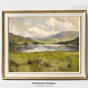 Vintage Landscape | Spring Meadow | Rustic Country Field | Digital Download | Various Sizes Available