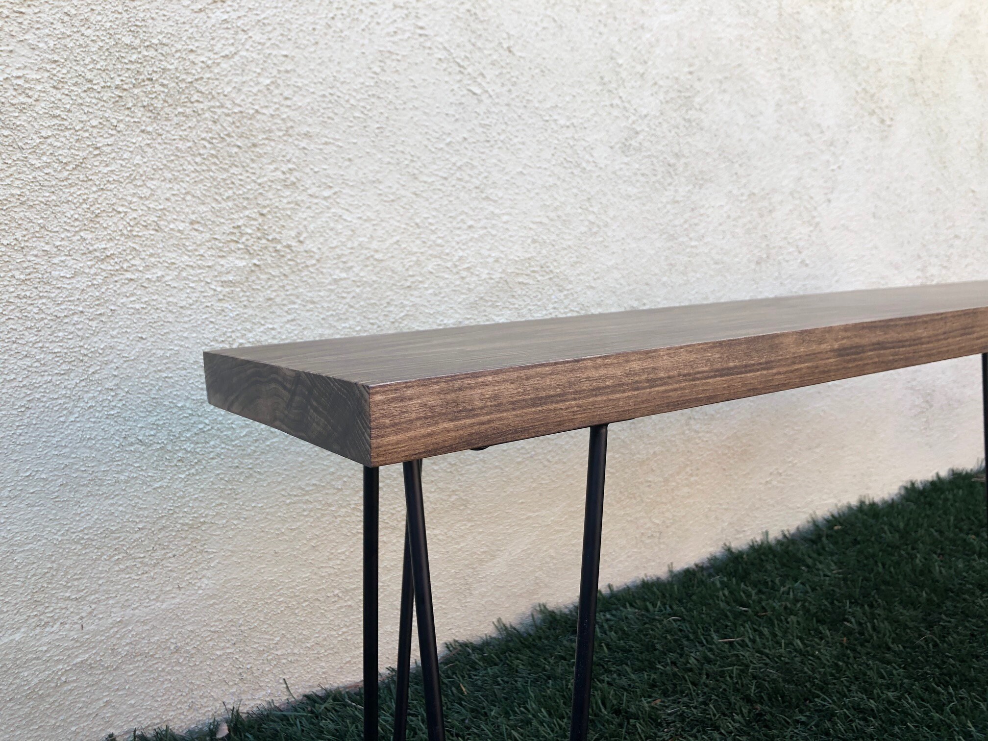 Hardwood Entryway Bench Rustic Bench Narrow Bench Etsy