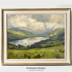 Vintage Landscape | Spring Meadow | Rustic Country Field | Digital Download | Various Sizes Available