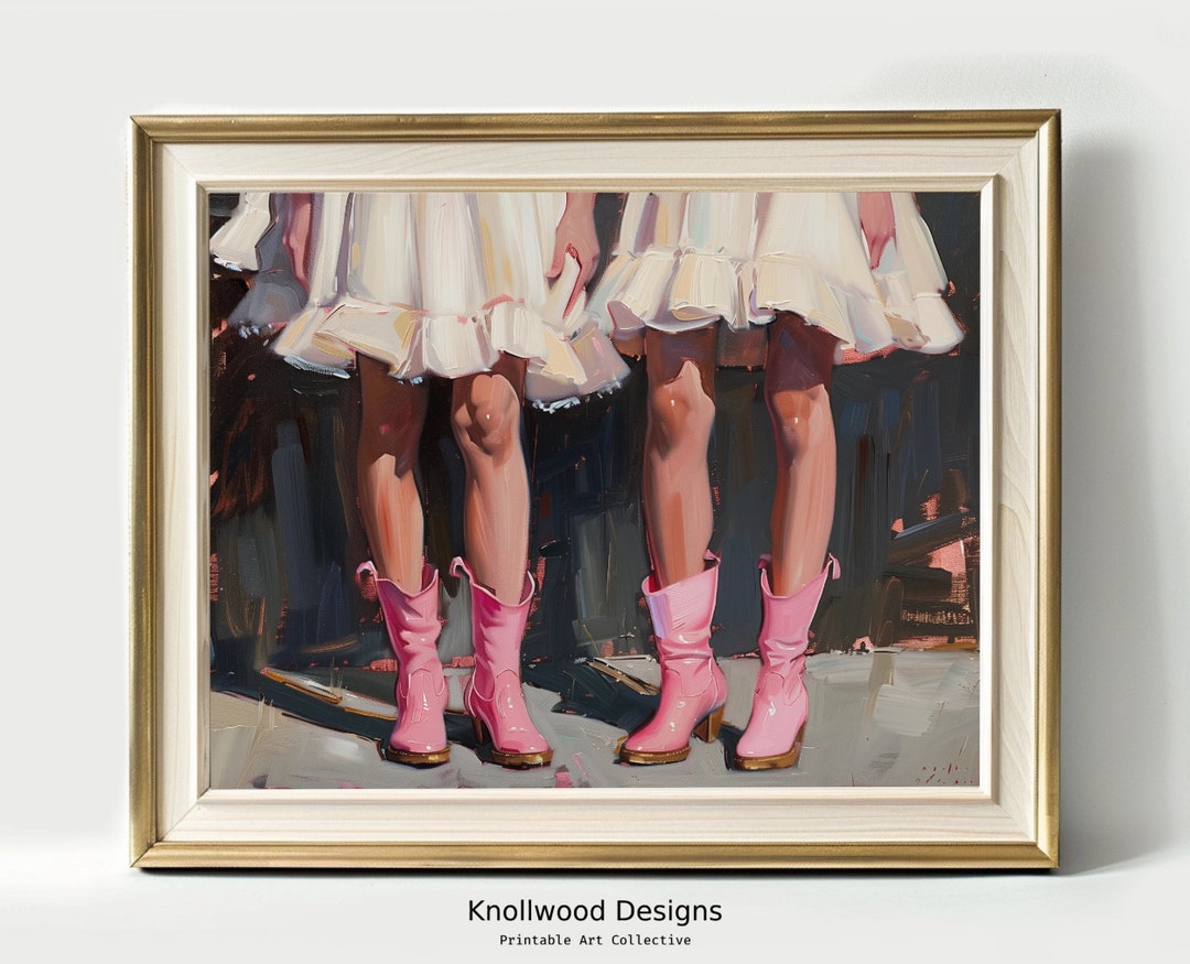 retro cowgirl art prints - set of 3 - digital download... Western Cowgirl Art Print | Chic Pink Cowgirl | Cowgirl Pink Artwork ...
