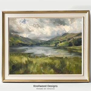 Vintage Landscape | Spring Meadow | Rustic Country Field | Digital Download | Various Sizes Available