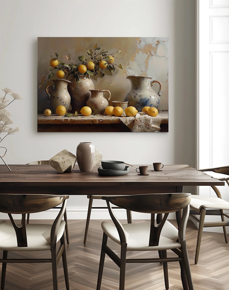 French Country Kitchen | Antique Art | Vintage Farmhouse Decor ...