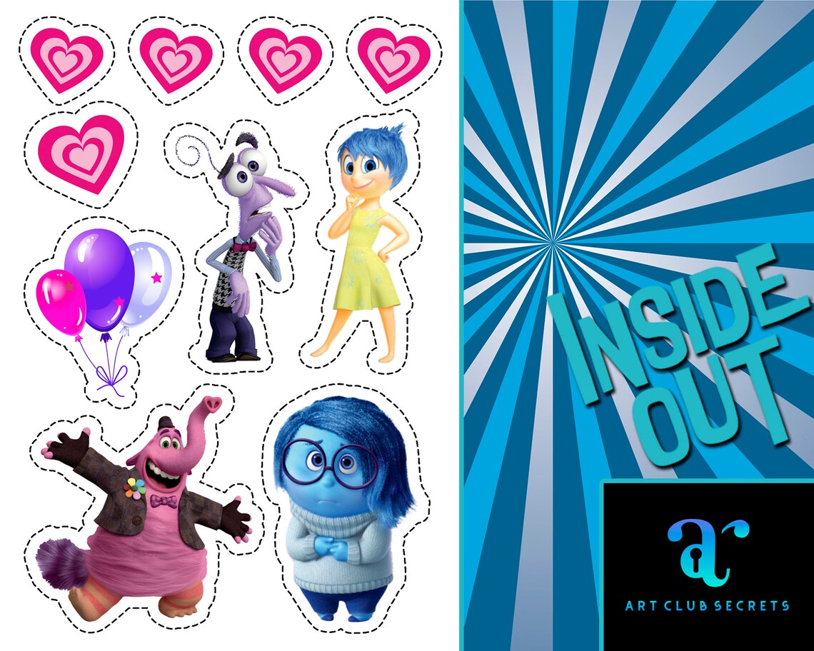 Inside Out Cake Topper Personalized Birthday Cake | Etsy