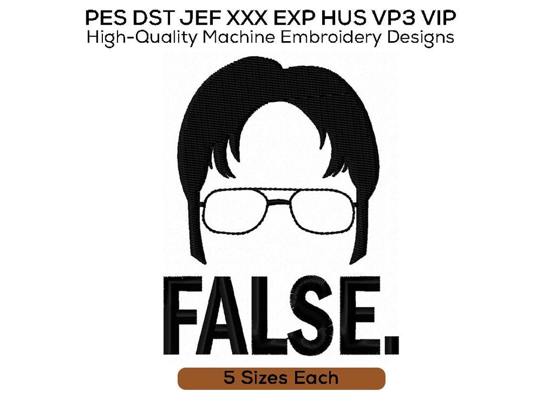 FALSE Machine Embroidery Design, Tv Show Embroidery (instant Download ...