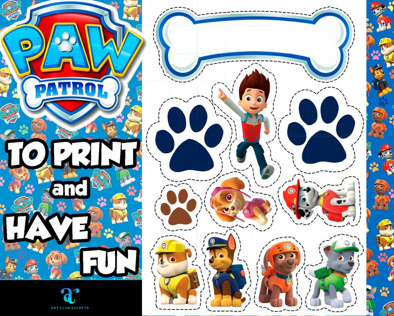 PAW Patrol Cake Topper Decor Cupcake Decoration | Etsy