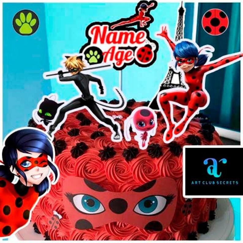 Miraculous Ladybug Cake Topper Printable Miraculous Ladybug Cake Topper Printable