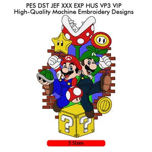 Diseño de bordado de videojuegos retro, patrón de consola arcade (descarga instantánea)