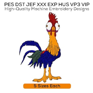 Hei Hei Embroidery Design | Digital Machine Embroidery File | Funny Rooster Pattern