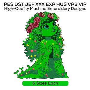 Te Fiti Embroidery Design | Digital Machine Embroidery File | Nature Goddess Pattern