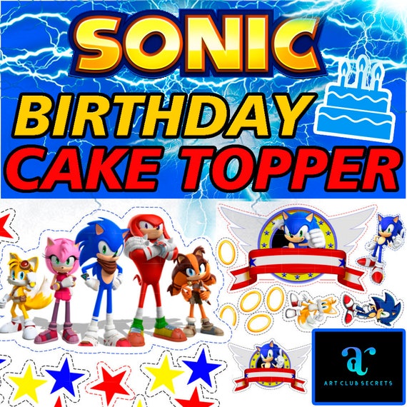 SONIC Cake Topper Cake Decor Printable Centerpiece | Etsy