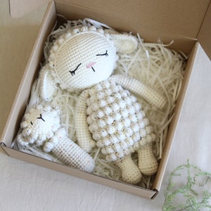 Baby Gift Set, Baby Shower Gift, New Mom Gift Box, New Born Baby Gift Box, Little sheep doll, Rattle for baby, Pregnancy gift box