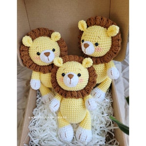 Handmade Crochet Lion: Milk Cotton Amigurumi Plushie