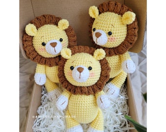 Handmade Crochet Lion: Milk Cotton Amigurumi Plushie