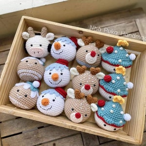 Ornaments Christmas Crochet, Ornaments Christmas Tree, Christmas Decoration,Home Decor,Handmade X-mas Decoration,Christmas Gift,Ornament Set