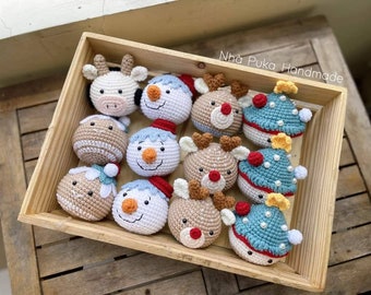 Crochet Christmas Ornaments: Handmade Xmas Tree Decoration Set