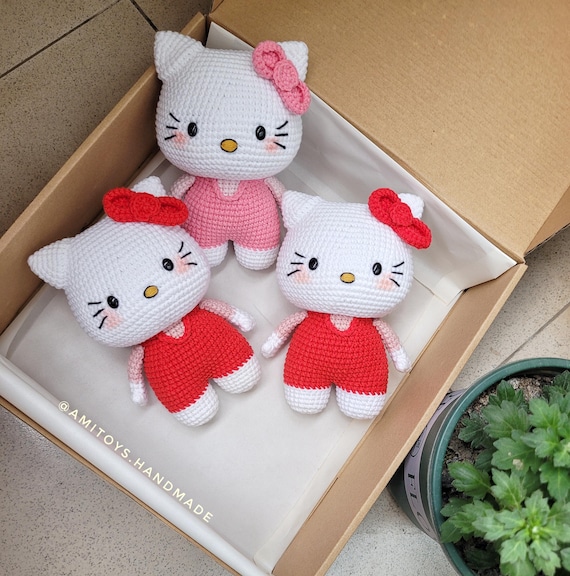 Handmade Crochet Hello Kitty Plush: Baby Safe Toy