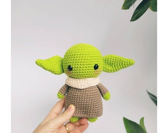 Baby Alien, The Child, Baby Alien Plush, Baby Yoda Crochet, Yoda Plushie, Mini Star War Crochet Doll, Star Wars, Yoda Star Wars, Grogu