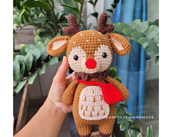 Crochet Reindeer, Handmade Reindeer, Christmas Raindeer, Christmas Gift