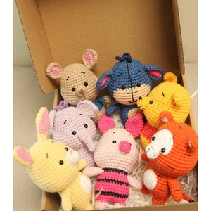 Crochet Winnie the Pooh and Friends Set: Handmade Plush Toys