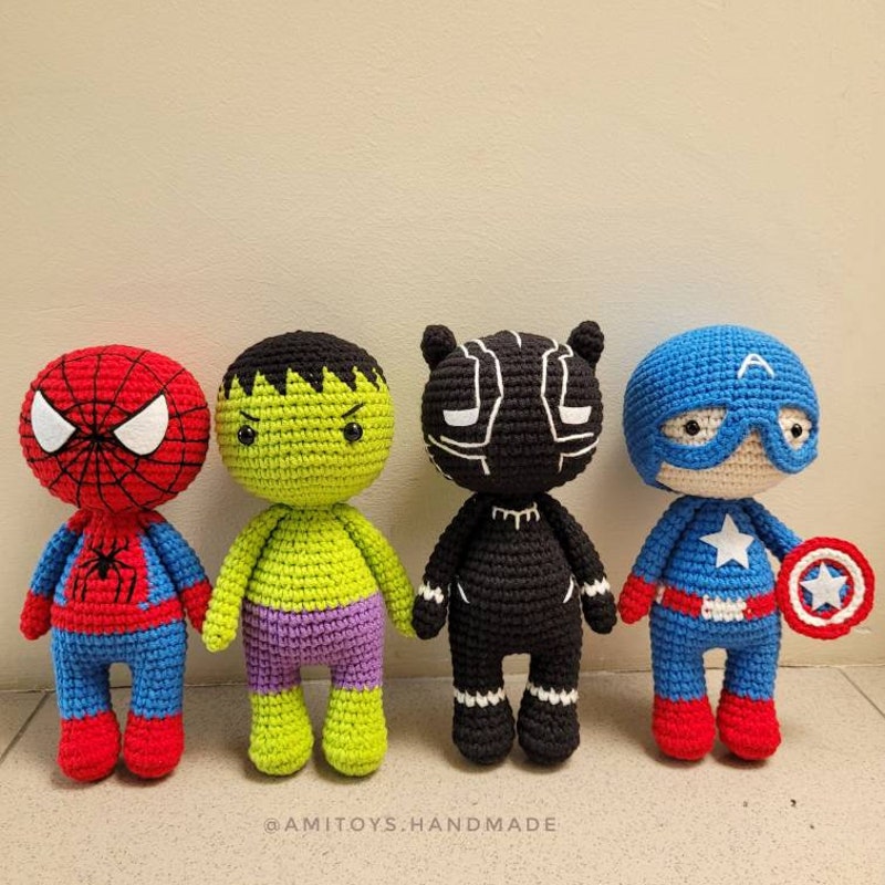 Handmade Crochet Superhero Dolls – Gift for Kids