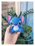Handmade Crochet Stitch Plushie: Lilo and Stitch Keychain product logo