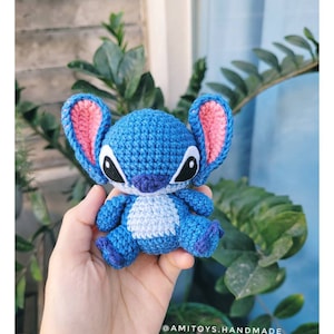 Crochet Stitch, stitch amigurumi, Stitch gift, Stitch Keychain Handmade, Lilo and Stitch