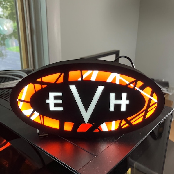 Custom made Van Halen EVH 3D LED Light Box!